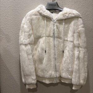 Sakowitz Fur Zip Up Hoodie
